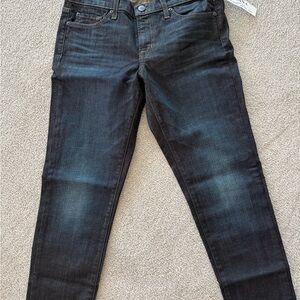 David Kahn Navy and Tan Jeans